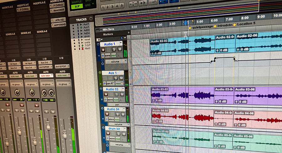 Screenshot of a Pro Tools mixing session