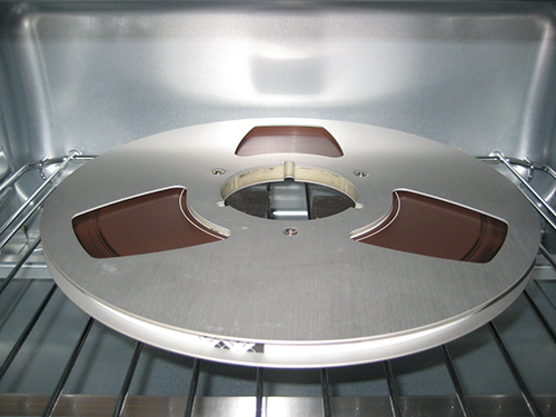 a reel to reel tape in the oven